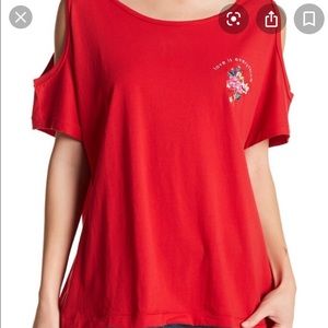 NWT Peace Love World | Cold Shoulder Tee size M
